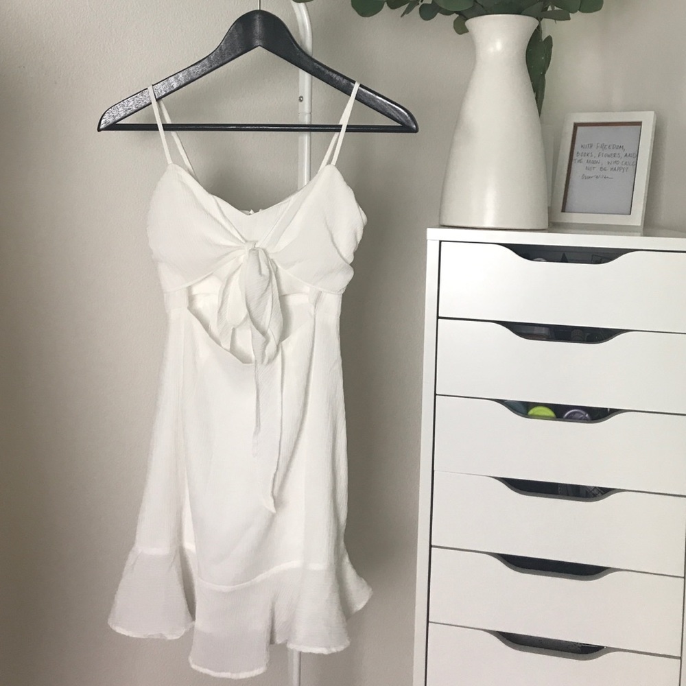 White Ruffle Dress